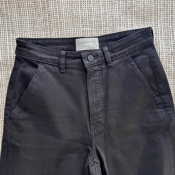 EVERLANE The Straight-Leg Crop Pants Black Size 6 - Picture 4 of 8